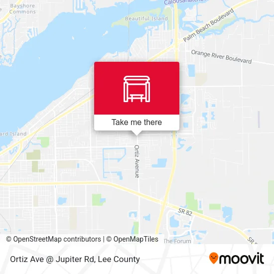 Mapa de Ortiz Ave @ Jupiter Rd