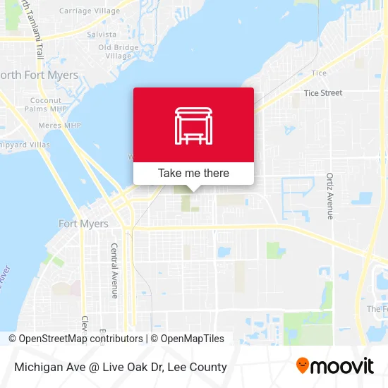 Mapa de Michigan Ave @ Live Oak Dr