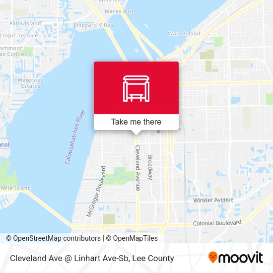 Mapa de Cleveland Ave @ Linhart Ave-Sb