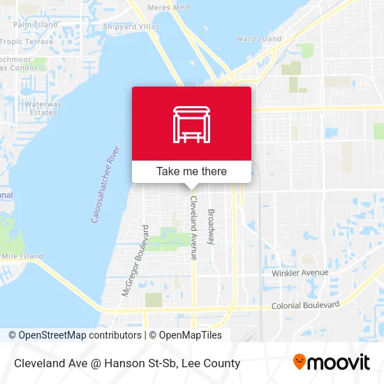 Mapa de Cleveland Ave @ Hanson St-Sb