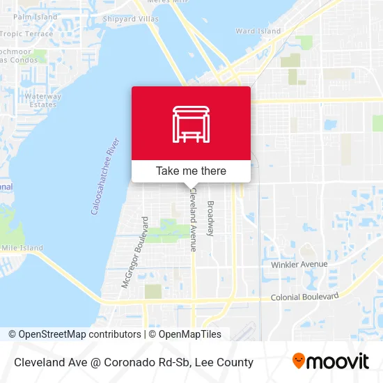Cleveland Ave @ Coronado Rd-Sb map