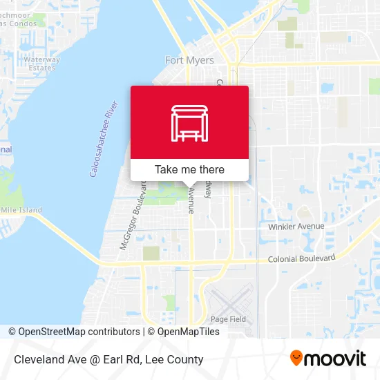 Mapa de Cleveland Ave @ Earl Rd