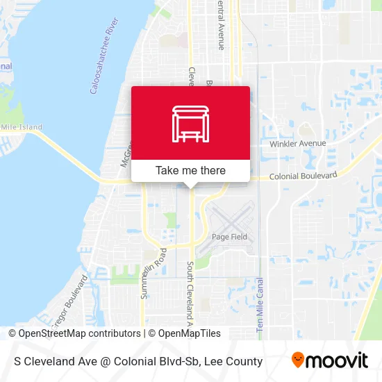 Mapa de S Cleveland Ave @ Colonial Blvd-Sb