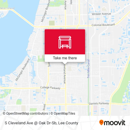 Mapa de S Cleveland Ave @ Oak Dr-Sb