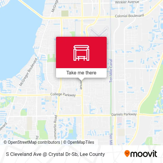 S Cleveland Ave @ Crystal Dr-Sb map