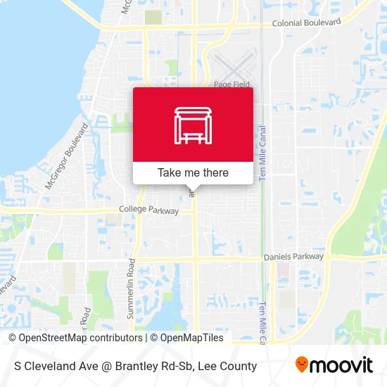 S Cleveland Ave @ Brantley Rd-Sb map