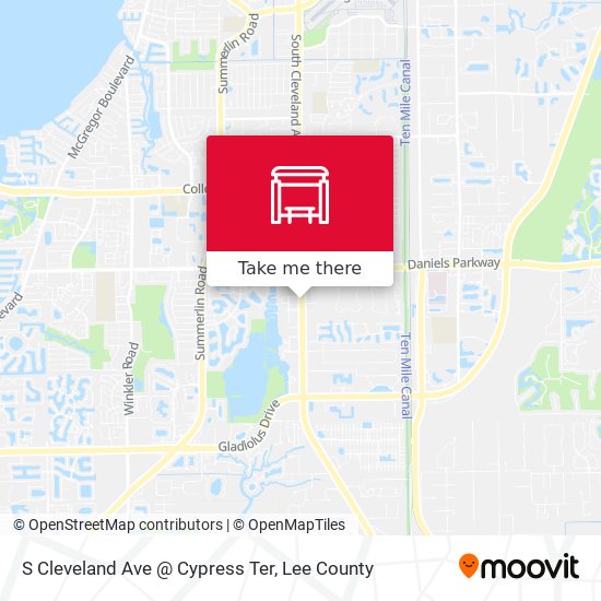 Mapa de S Cleveland Ave @ Cypress Ter