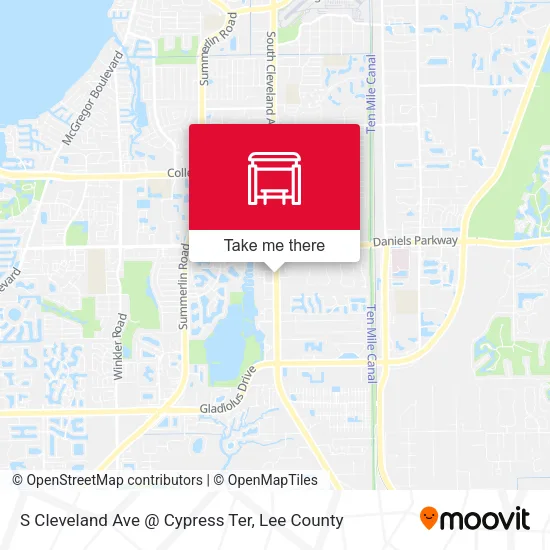 S Cleveland Ave @ Cypress Ter map