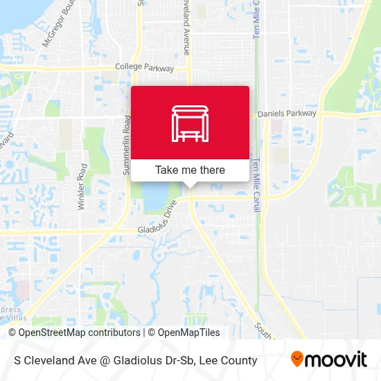 S Cleveland Ave @ Gladiolus Dr-Sb map