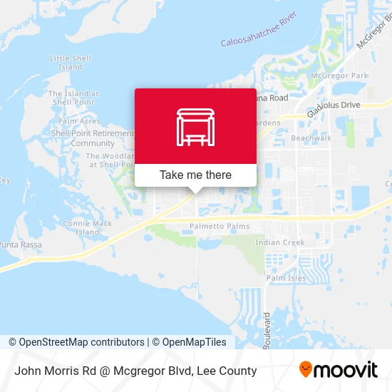 John Morris Rd @ Mcgregor Blvd map