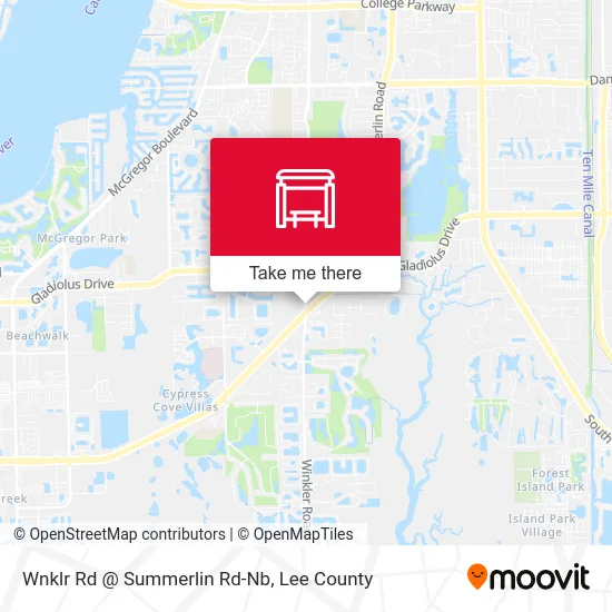 Wnklr Rd @ Summerlin Rd-Nb map