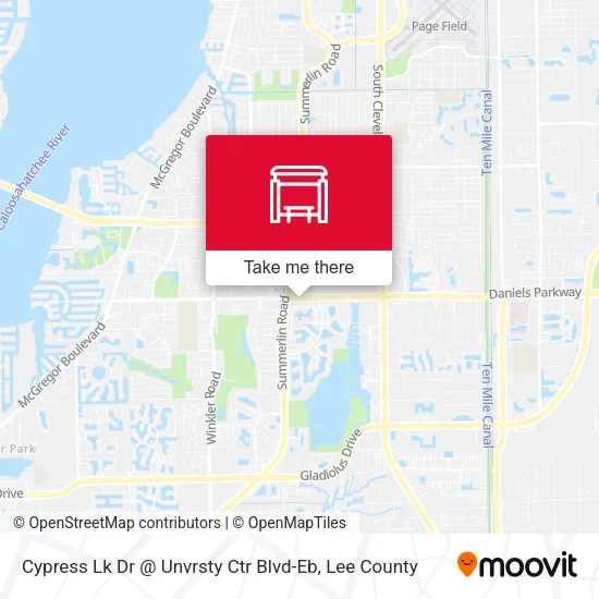 Cypress Lk Dr @ Unvrsty Ctr Blvd-Eb map