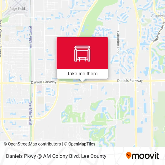 Daniels Pkwy @ AM Colony Blvd map