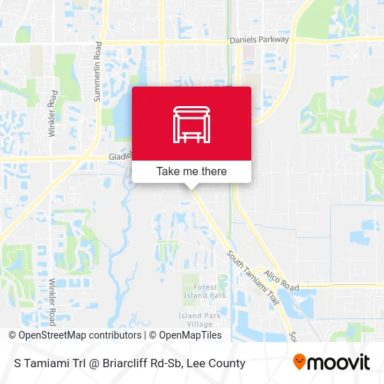 S Tamiami Trl @ Briarcliff Rd-Sb map
