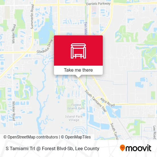 S Tamiami Trl @ Forest Blvd-Sb map