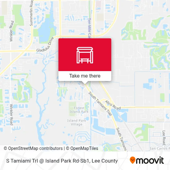 S Tamiami Trl @ Island Park Rd-Sb1 map