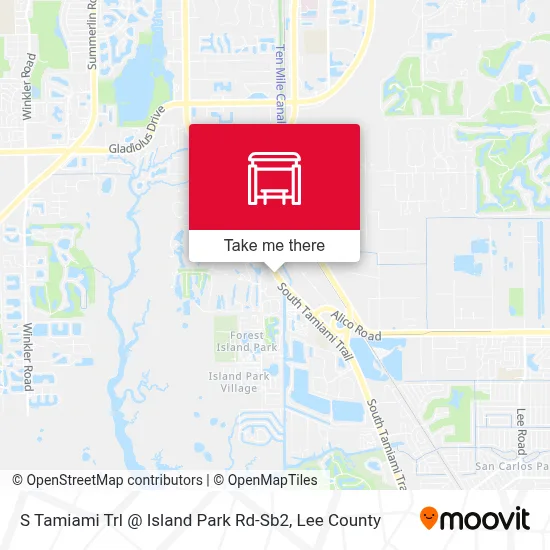 S Tamiami Trl @ Island Park Rd-Sb2 map