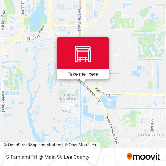 S Tamiami Trl @ Main St map