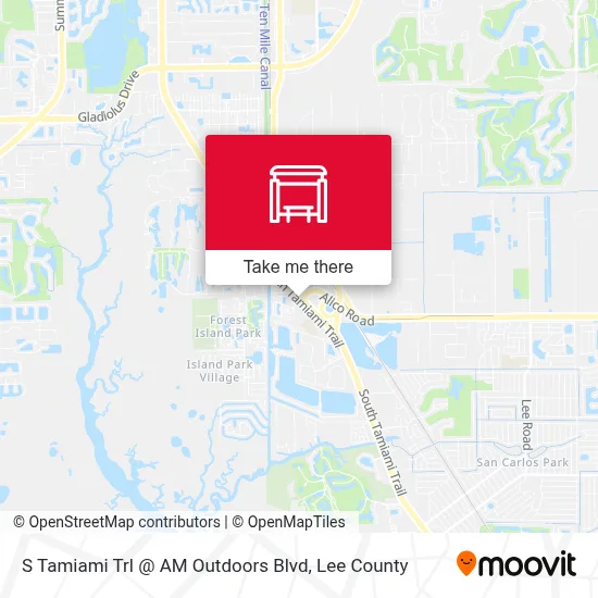 S Tamiami Trl @ AM Outdoors Blvd map