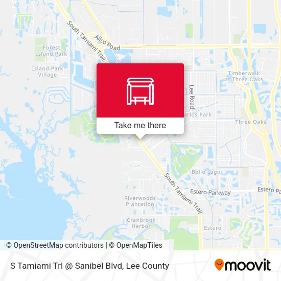Mapa de S Tamiami Trl @ Sanibel Blvd