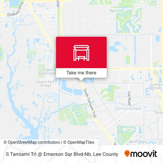 S Tamiami Trl @ Emerson Sqr Blvd-Nb map