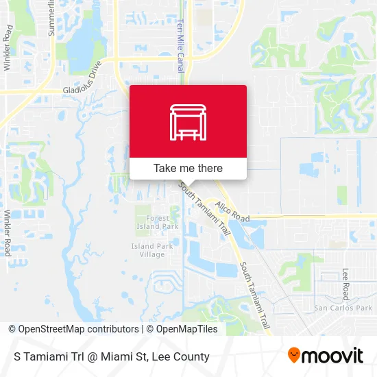 S Tamiami Trl @ Miami St map