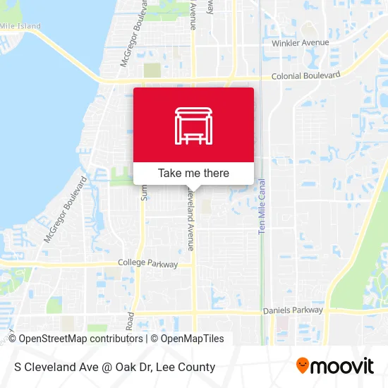 S Cleveland Ave @ Oak Dr map