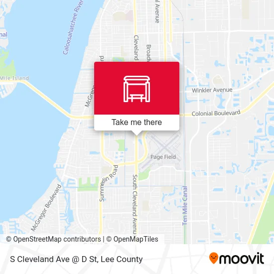 S Cleveland Ave @ D St map