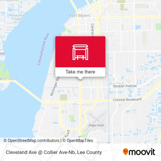 Mapa de Cleveland Ave @ Collier Ave-Nb