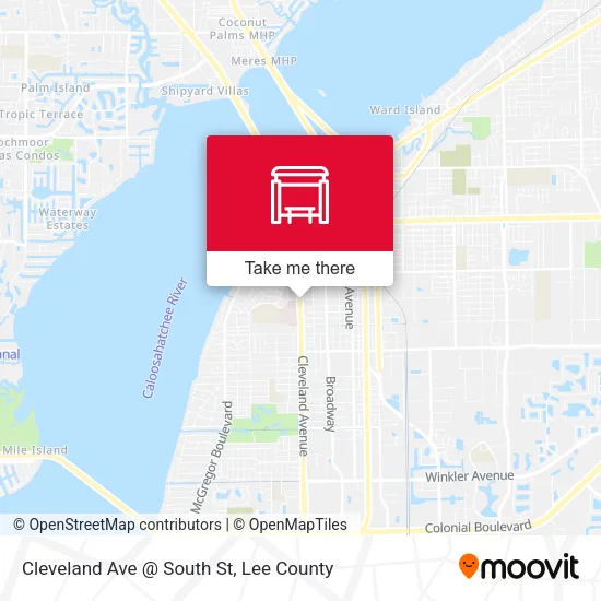 Mapa de Cleveland Ave @ South St