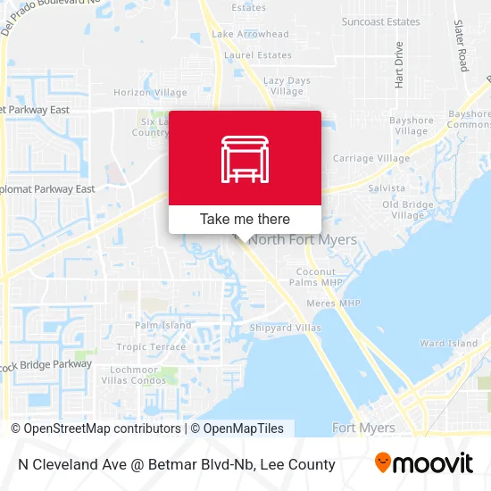 N Cleveland Ave @ Betmar Blvd-Nb map