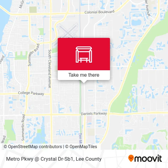 Metro Pkwy @ Crystal Dr-Sb1 map