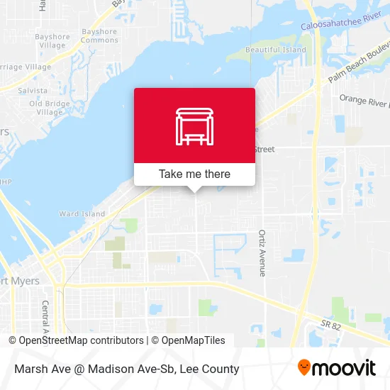 Marsh Ave @ Madison Ave-Sb map