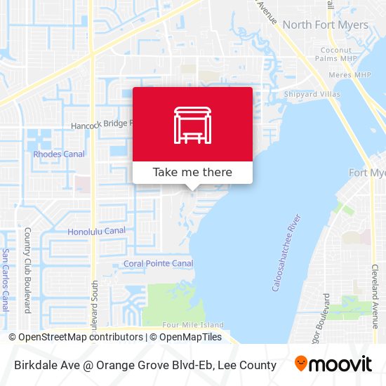 Birkdale Ave @ Orange Grove Blvd-Eb map
