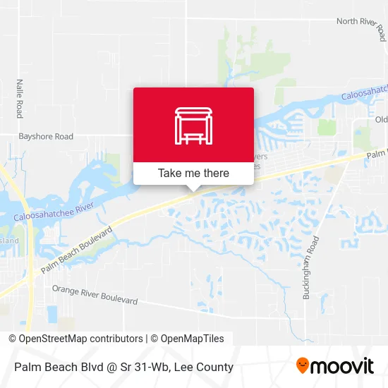 Palm Beach Blvd @ Sr 31-Wb map
