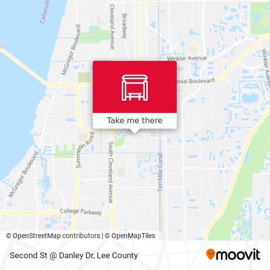 Second St @ Danley Dr map