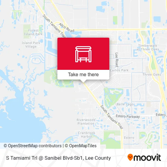 Mapa de S Tamiami Trl @ Sanibel Blvd-Sb1