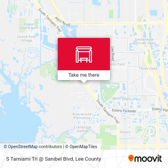 Mapa de S Tamiami Trl @ Sanibel Blvd