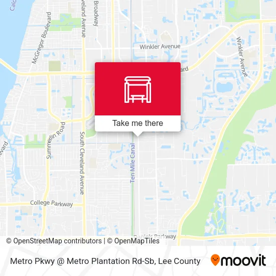 Mapa de Metro Pkwy @ Metro Plantation Rd-Sb