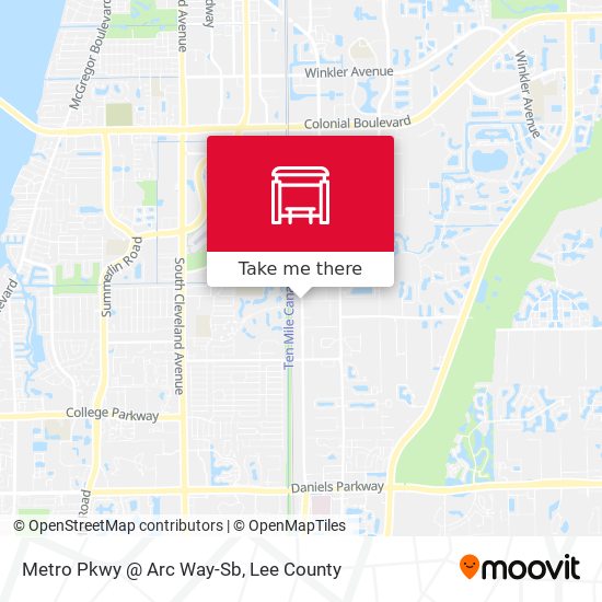 Metro Pkwy @ Arc Way-Sb map