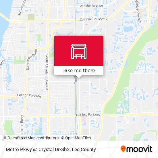 Metro Pkwy @ Crystal Dr-Sb2 map