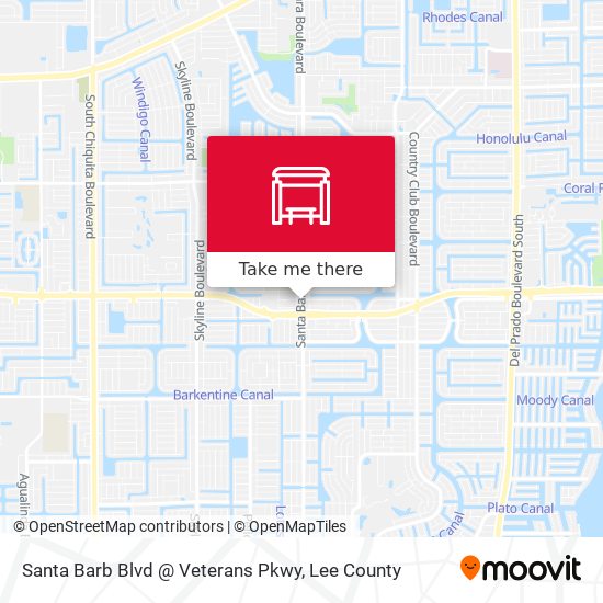 Santa Barb Blvd @ Veterans Pkwy map