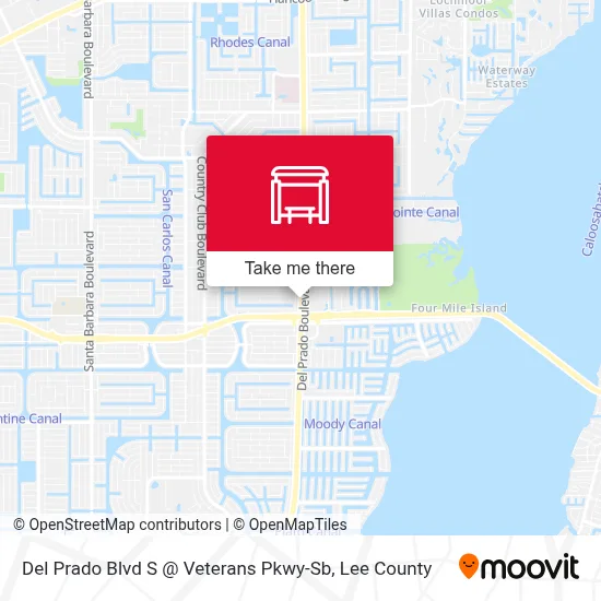 Del Prado Blvd S @ Veterans Pkwy-Sb map