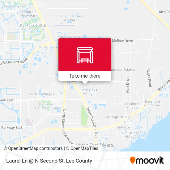 Mapa de Laurel Ln @ N Second St