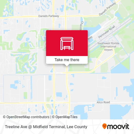 Treeline Ave @ Midfield Terminal map