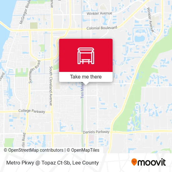 Metro Pkwy @ Topaz Ct-Sb map