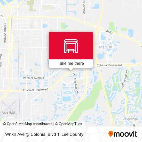 Mapa de Wnklr Ave @ Colonial Blvd 1