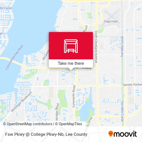 Fsw Pkwy @ College Pkwy-Nb map