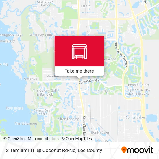 Mapa de S Tamiami Trl @ Coconut Rd-Nb