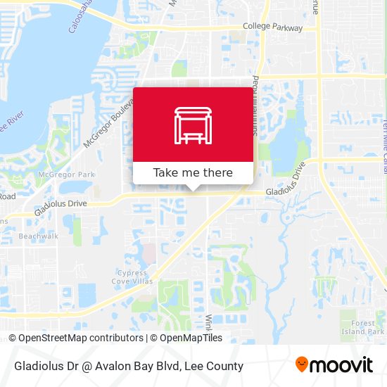 Gladiolus Dr @ Avalon Bay Blvd map